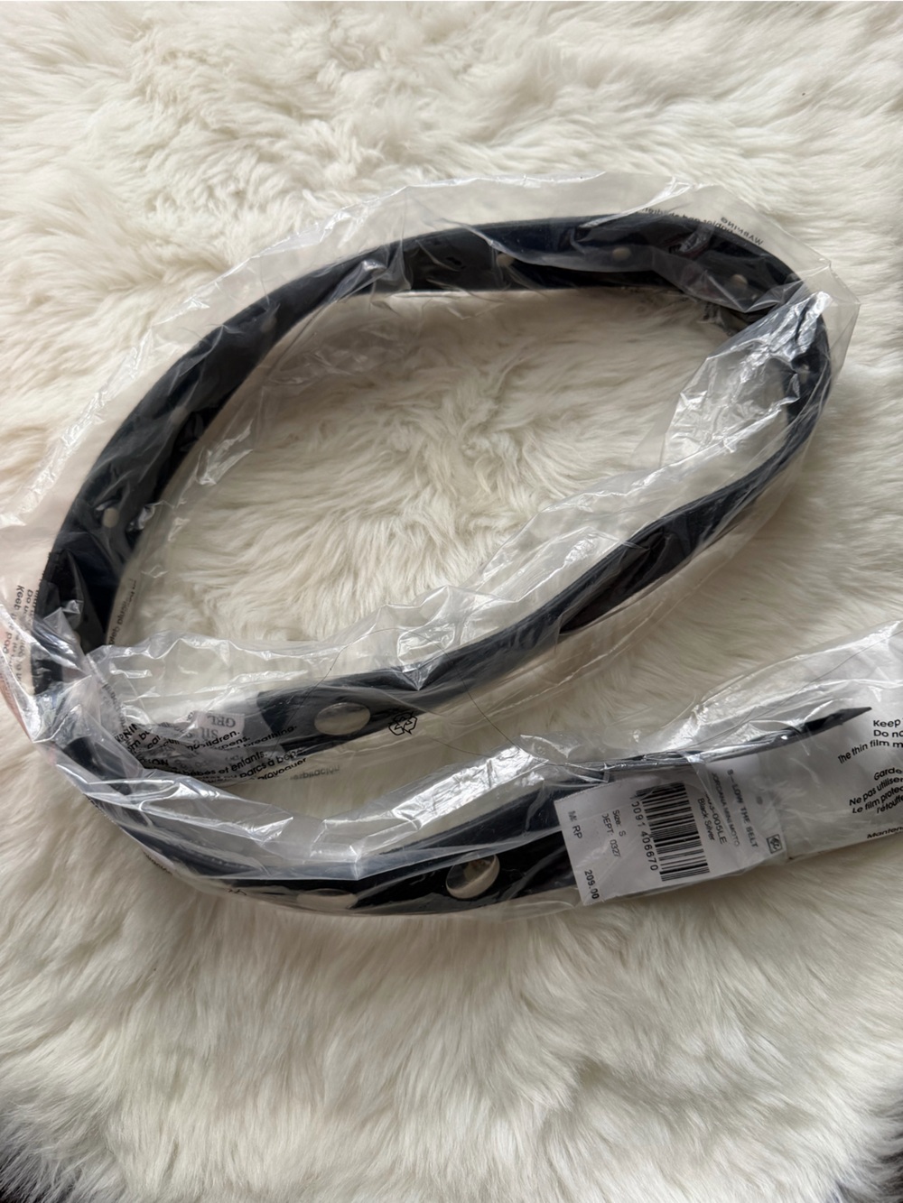 New! B-Low the Belt Black Leather with Silver Hardware